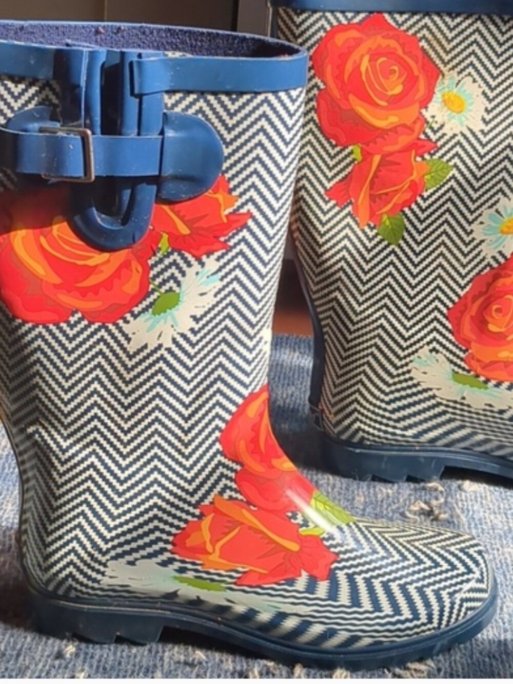 Landchief 38.5 High Top Rain Boots - Blue Wave